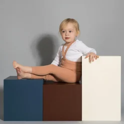 Footless Tights With Braces in Light Brown by Silly Silas