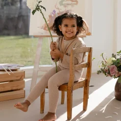 Footless Tights With Braces in Creamy Lavender by Silly Silas