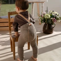 Footless Tights With Braces in Charcoaly Brown by Silly Silas