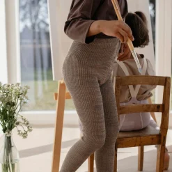 Footless Tights With Braces in Charcoaly Brown by Silly Silas