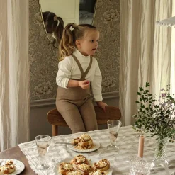 Footless Tights With Braces in Peanut Blend by Silly Silas