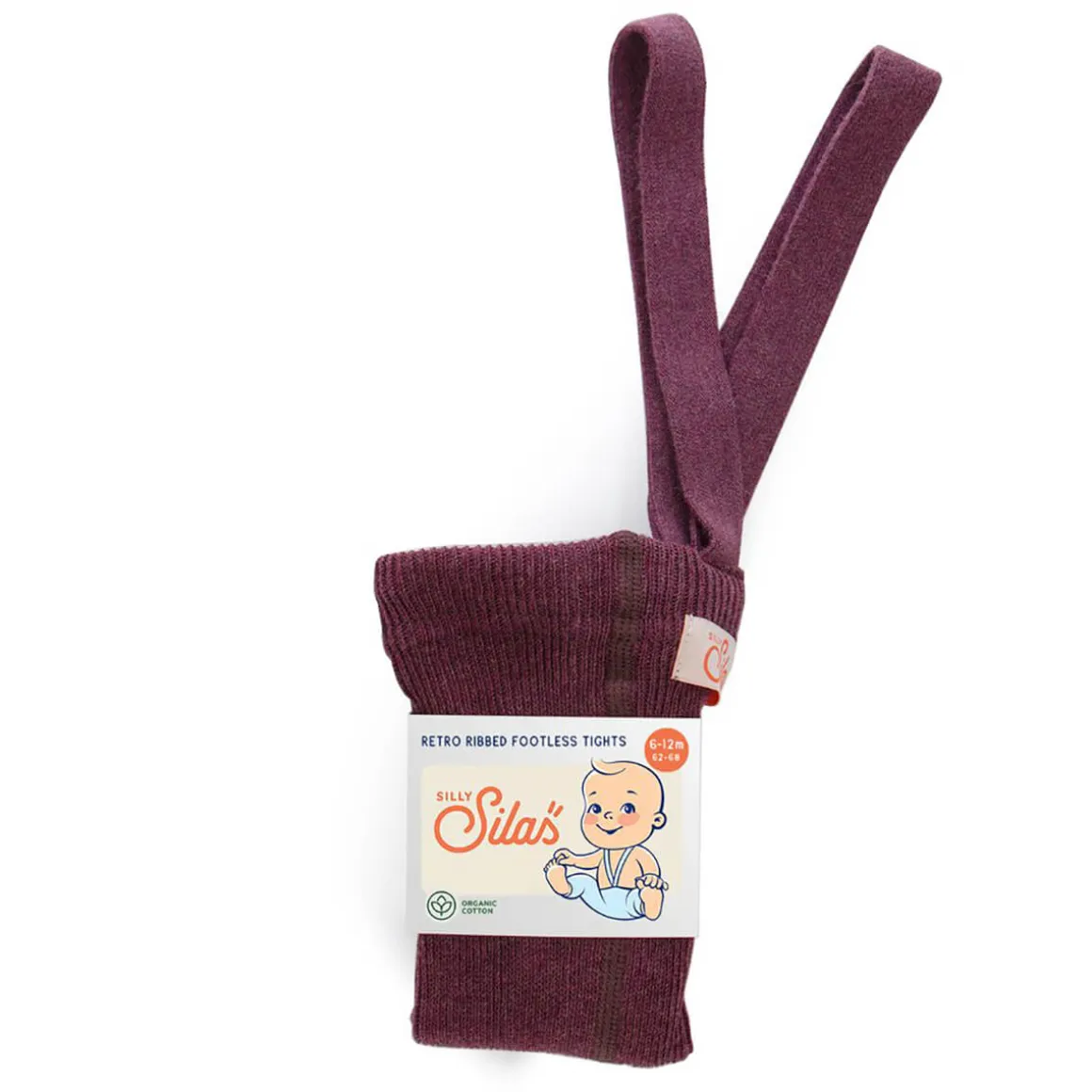 Footless Tights With Braces in Fig Blend by Silly Silas