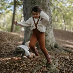 Footless Tights With Braces in Cinnamon by Silly Silas