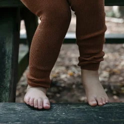 Footless Tights With Braces in Cinnamon by Silly Silas
