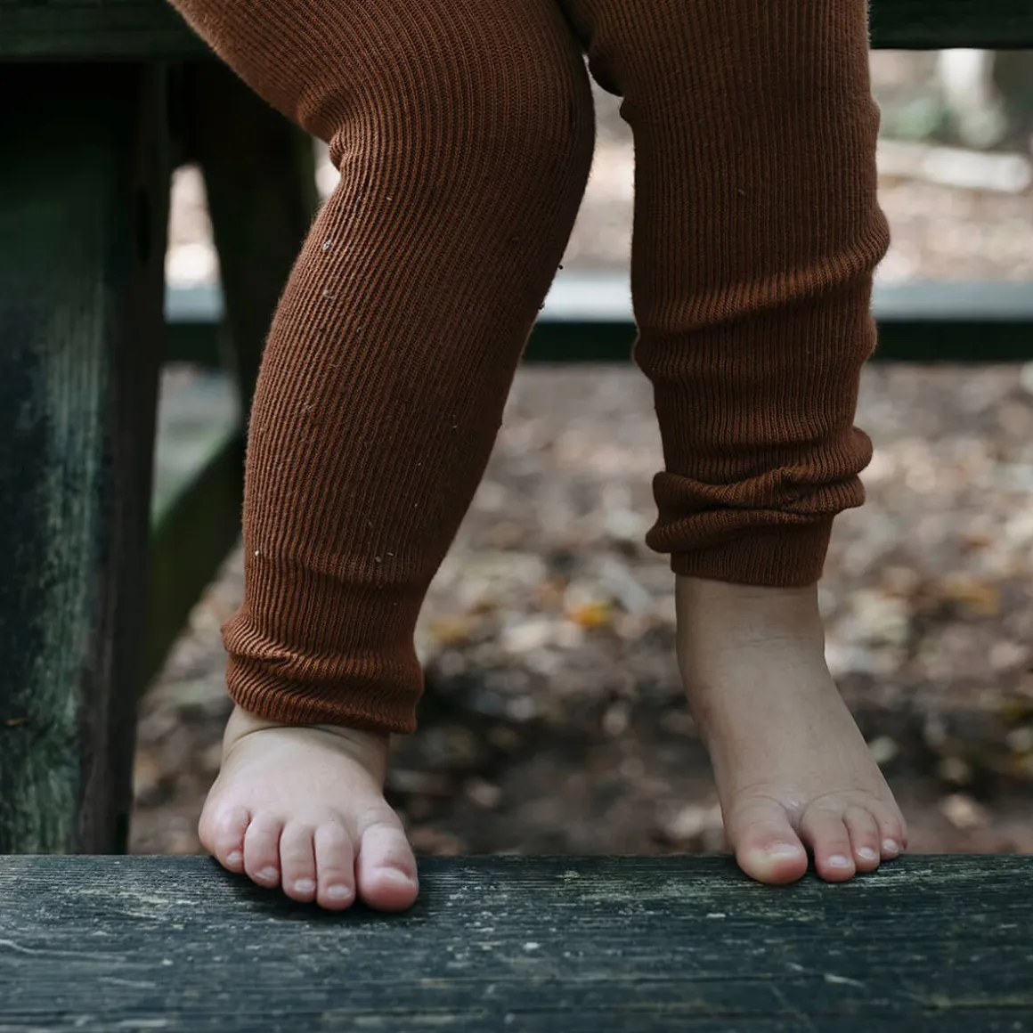 Footless Tights With Braces in Cinnamon by Silly Silas