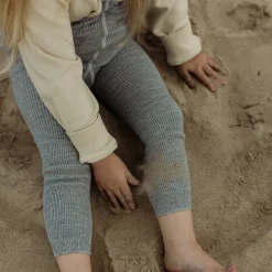 Footless Tights With Braces in Marshmallow Sky by Silly Silas