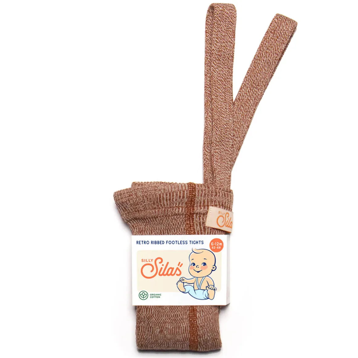 Footless Tights With Braces in Salted Caramel by Silly Silas
