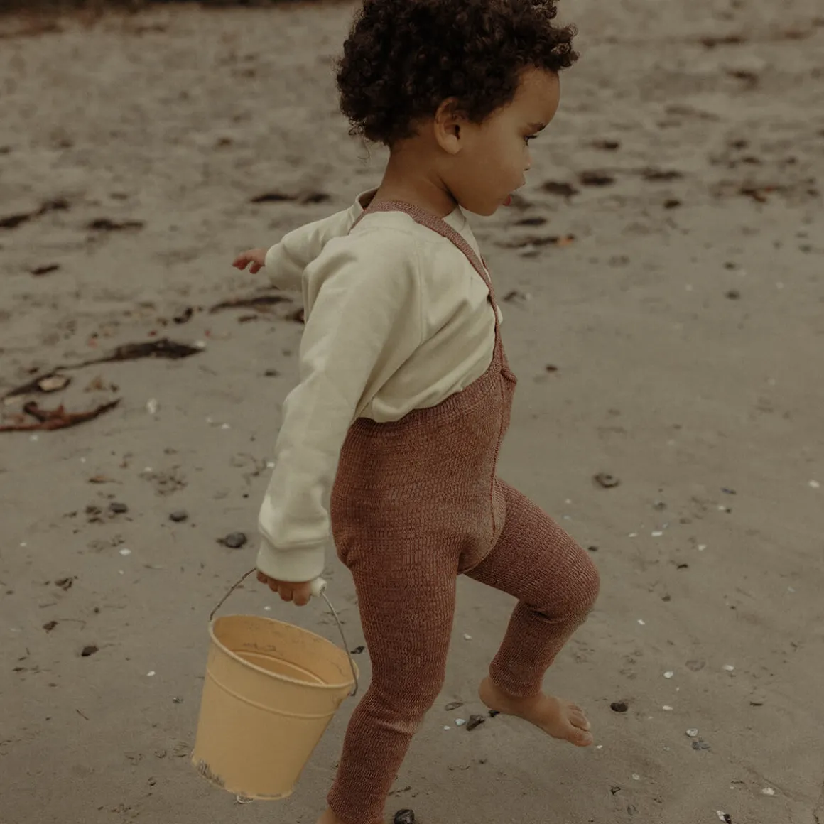 Footless Tights With Braces in Salted Caramel by Silly Silas