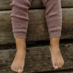 Footless Tights With Braces in Vanilla Fig by Silly Silas