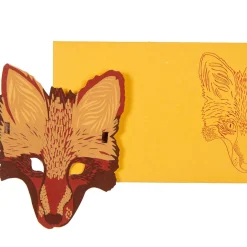Fox Mask Greetings Card by East End Press
