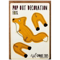 Fox Pop Out Decoration And Greetings Card by The Pop Out Card Company