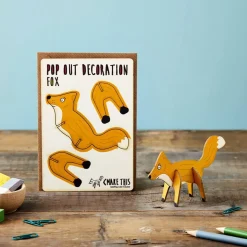 Fox Pop Out Decoration And Greetings Card by The Pop Out Card Company