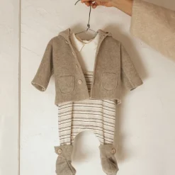Francois Overall with Feet in Ecru by 1+ in the Family - Last One In Stock - 12 Months