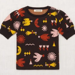 Frankie Top in Basalt Daleyden Fête Jacquard by Misha & Puff - Last Ones In Stock - 3-6 Years