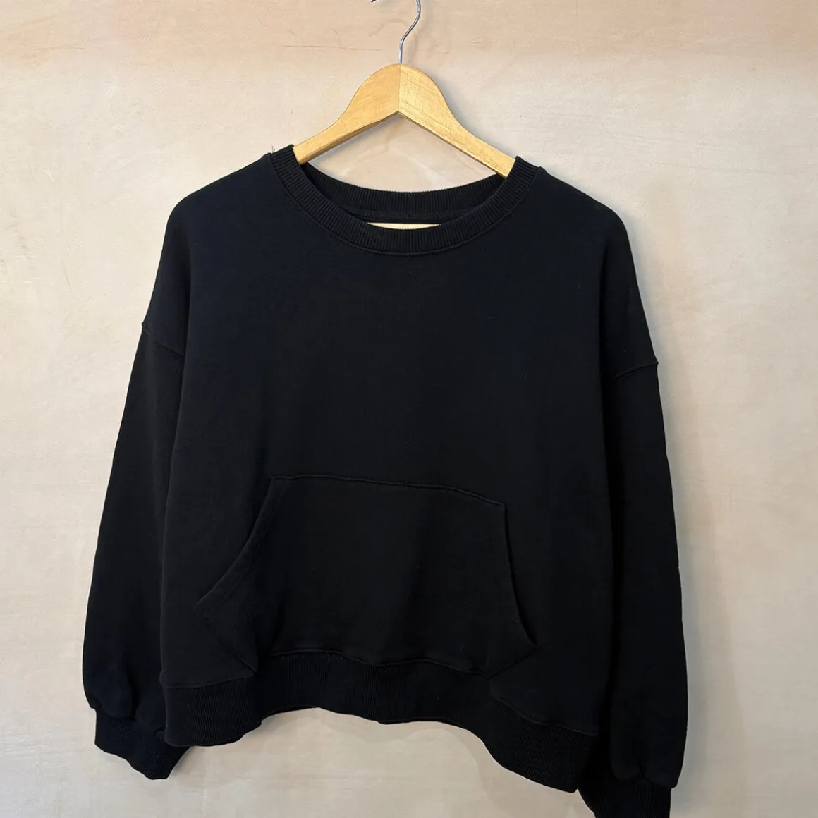 French Terry Poche Top in Black by Le Bon Shoppe