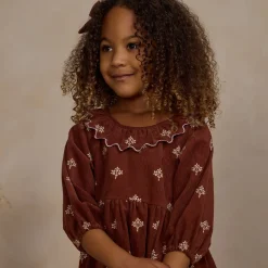 Freya Dress in Brick Floral by Rylee & Cru