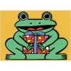 Frog With Mini Card Die Cut Birthday Greetings Card by Alice Bowsher for Wrap