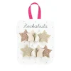 Frosted Shimmer Star Hair Clip Set by Rockahula
