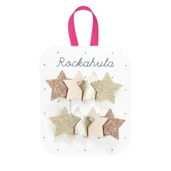 Frosted Shimmer Star Hair Clip Set by Rockahula