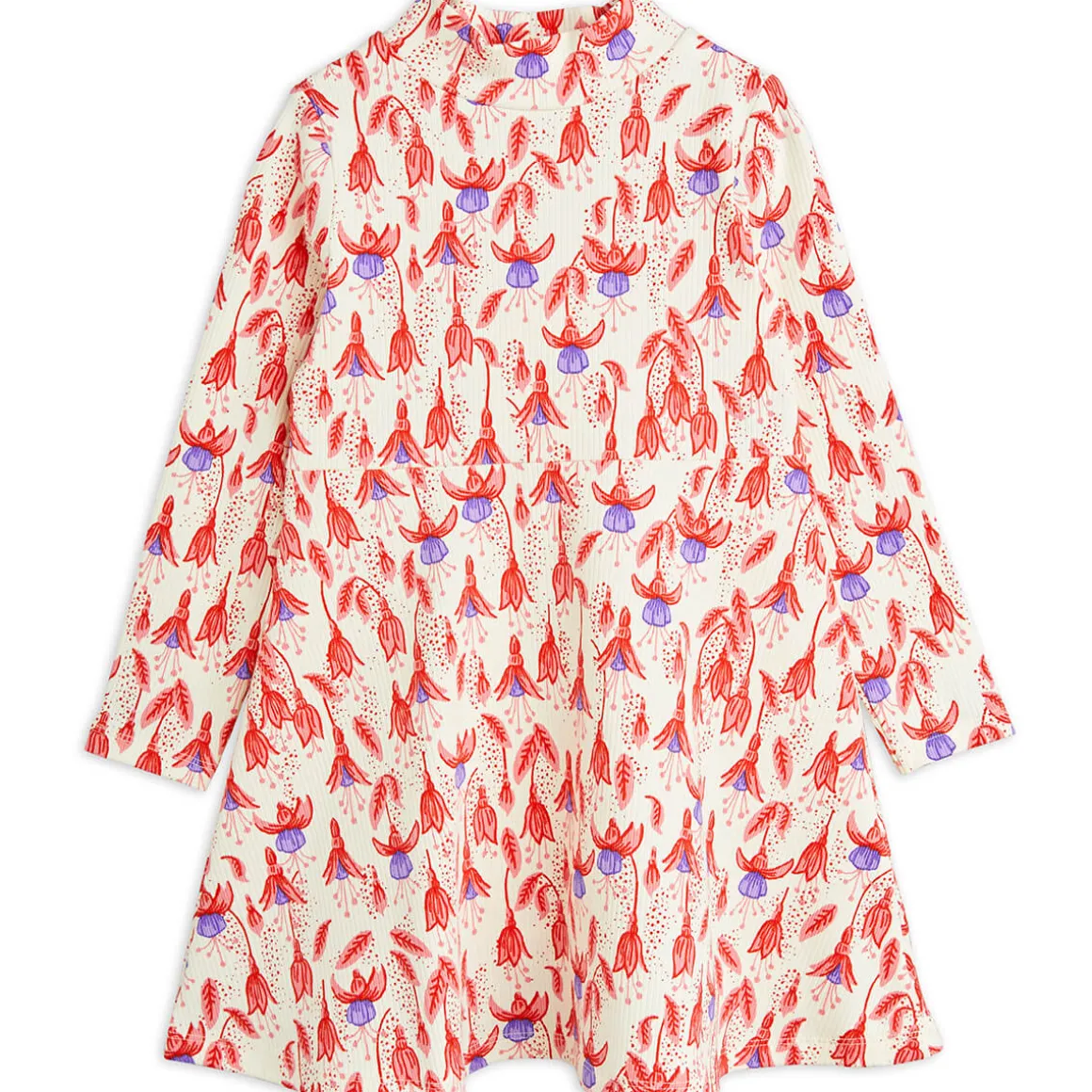Fuchsia AOP Long Sleeve Dress by Mini Rodini