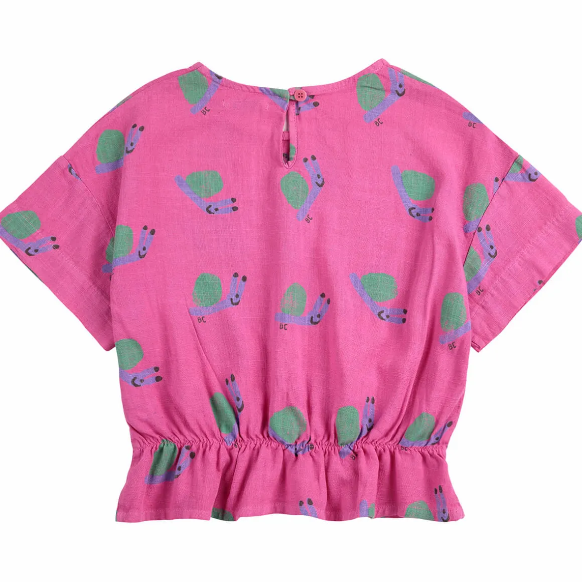 Funny Snail All Over Woven Blouse by Bobo Choses