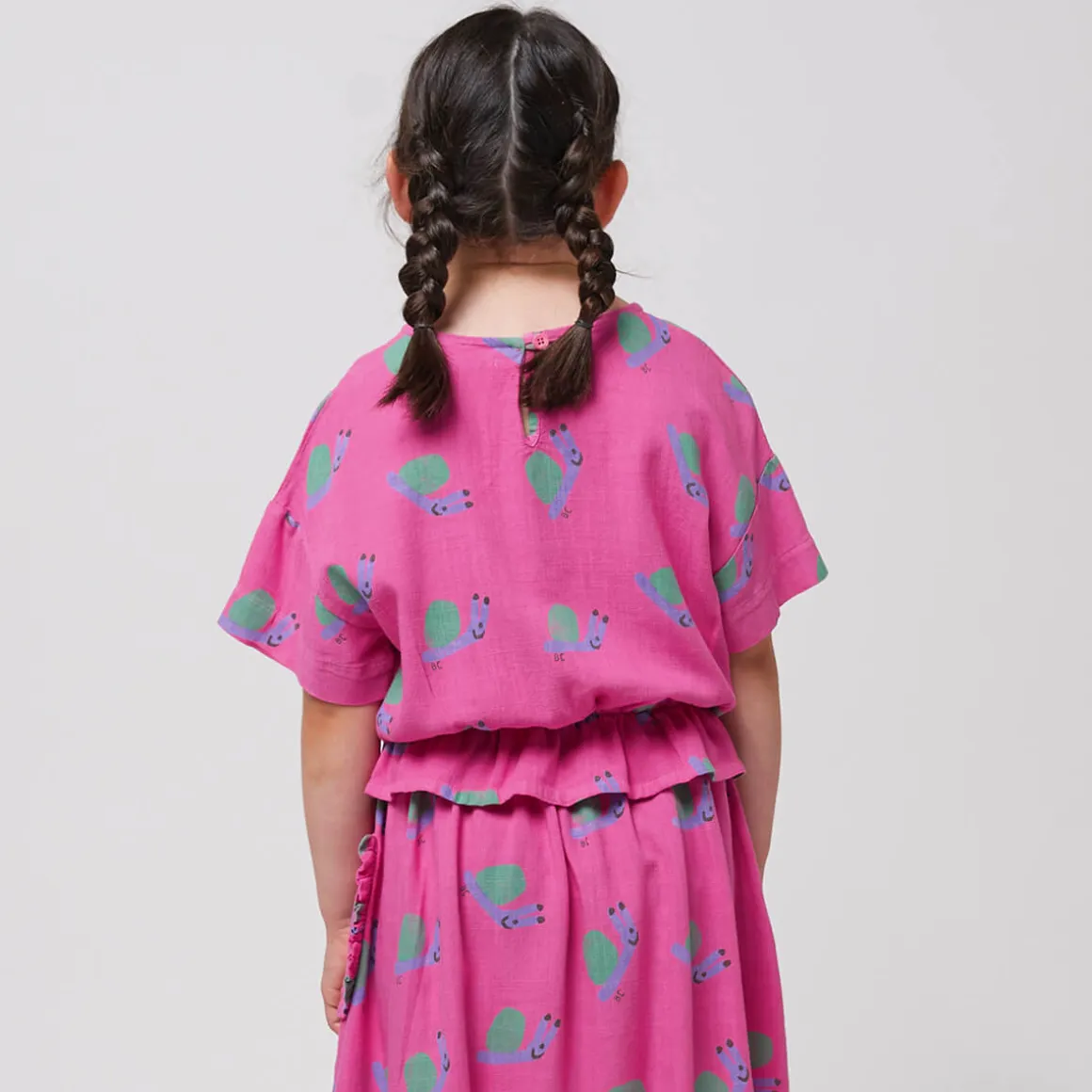 Funny Snail All Over Woven Blouse by Bobo Choses