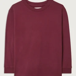 Gamipy Kid's Long Sleeve T Shirt in Vintage Burgundy by American Vintage
