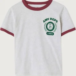Gamipy Kid's Round Neck T Shirt in Polar Melange Graphic by American Vintage