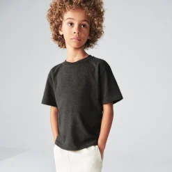 Gamipy Kid's Round Neck T Shirt in Anthracite by American Vintage