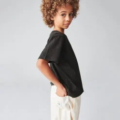 Gamipy Kid's Round Neck T Shirt in Anthracite by American Vintage