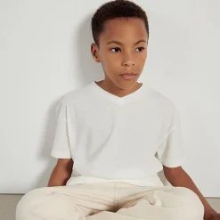 Gamipy Kid's V Neck T Shirt in Blanc by American Vintage