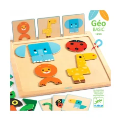 GeoBasic Magnetic Wooden Puzzle by Djeco