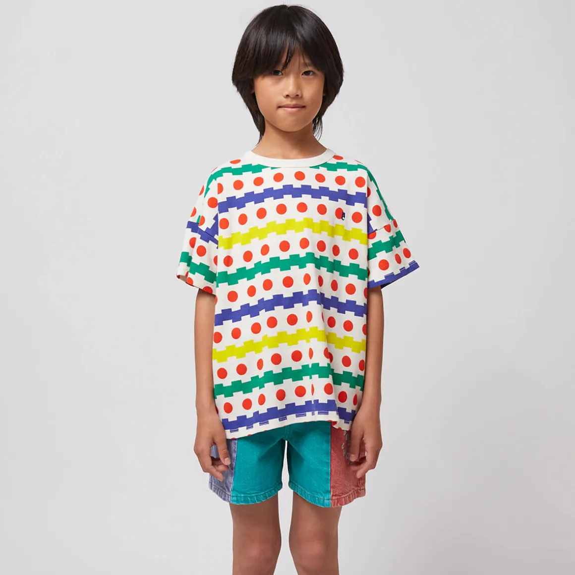 Geometric All Over Waffle T-Shirt by Bobo Choses