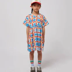 Geometric Game All Over Woven Dress by Bobo Choses