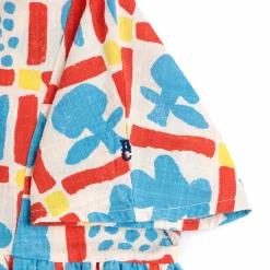 Geometric Game All Over Woven Dress by Bobo Choses