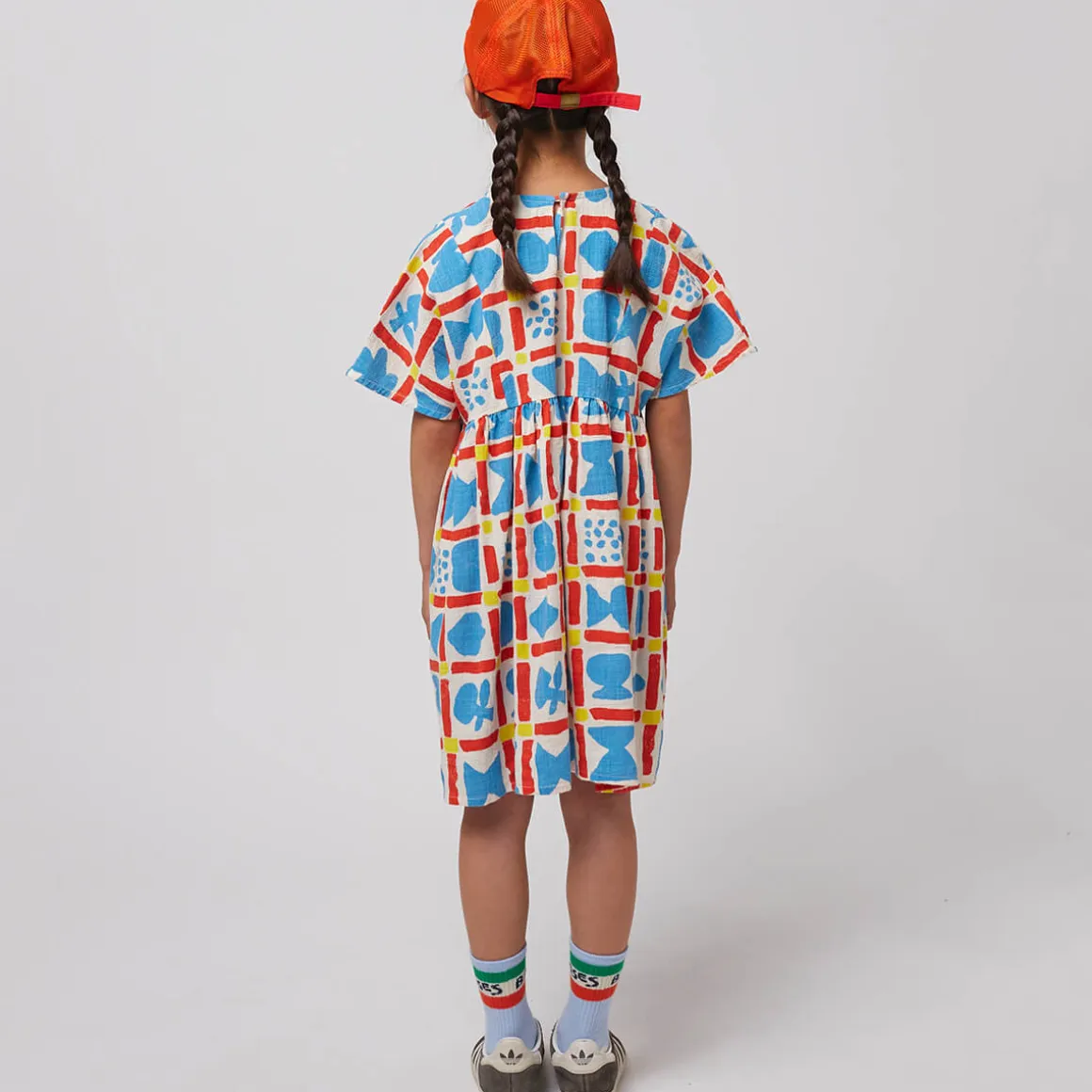 Geometric Game All Over Woven Dress by Bobo Choses