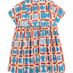 Geometric Game All Over Woven Dress by Bobo Choses
