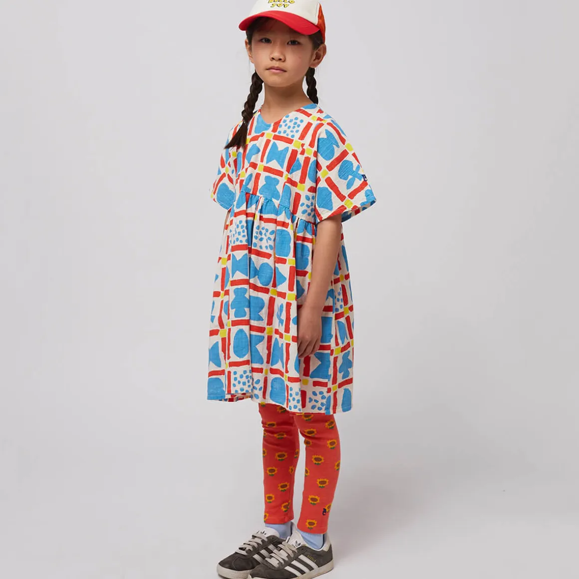 Geometric Game All Over Woven Dress by Bobo Choses