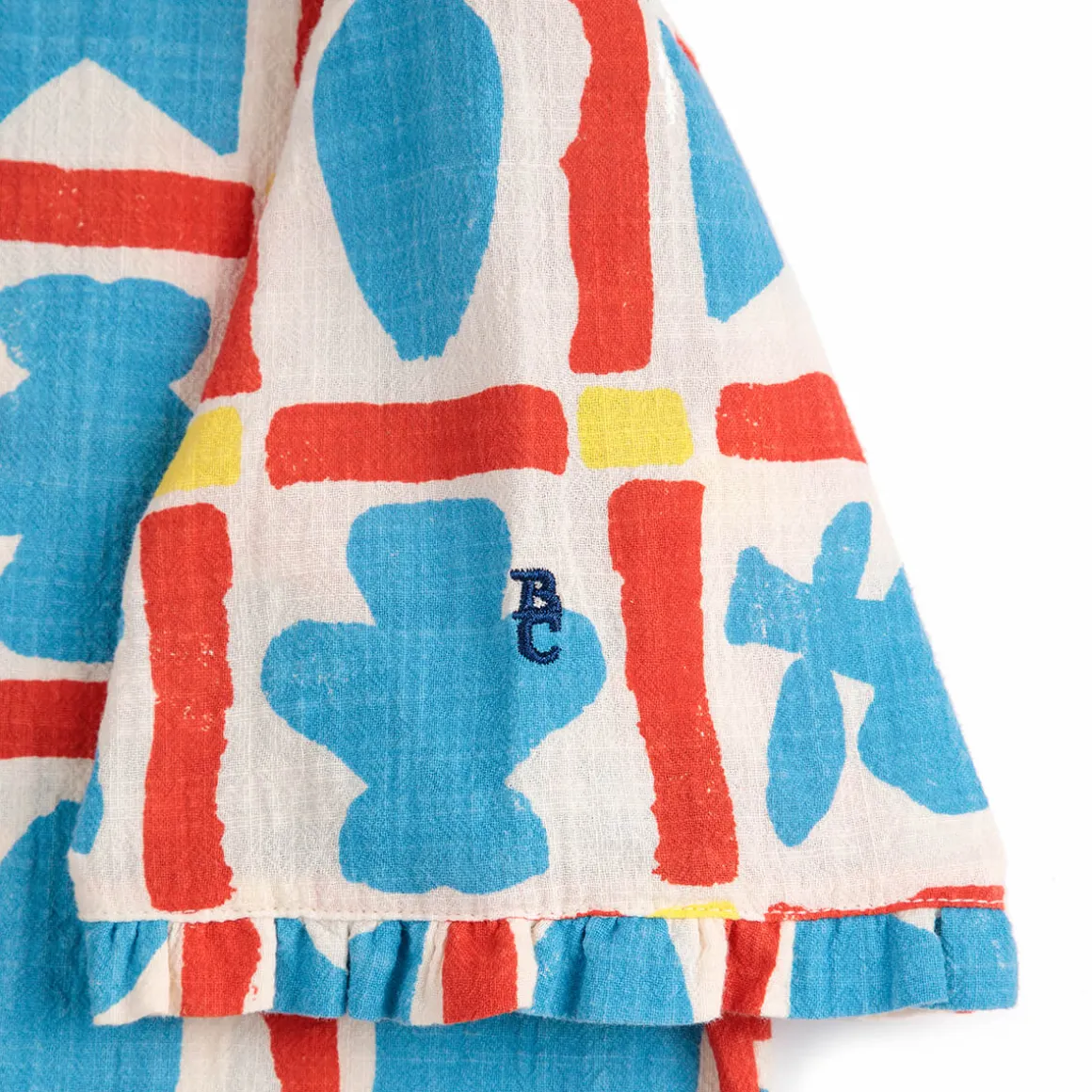 Geometric Game All Over Woven Shirt by Bobo Choses