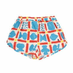 Geometric Game All Over Woven Shorts by Bobo Choses