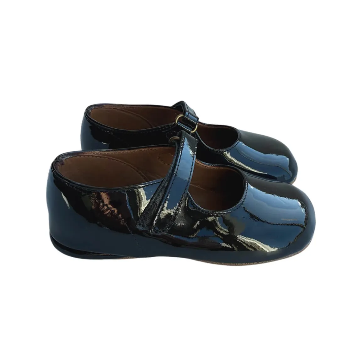 Ginevra Patent Leather Ballet Slippers in Black by PèPè