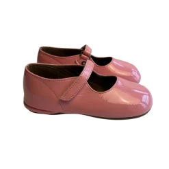 Ginevra Patent Leather Ballet Slippers in Bubblegum Pink by PèPè
