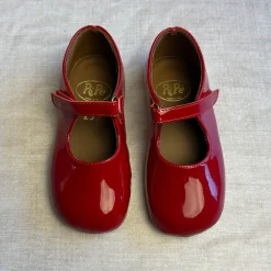 Ginevra Patent Leather Ballet Slippers in Red by PèPè