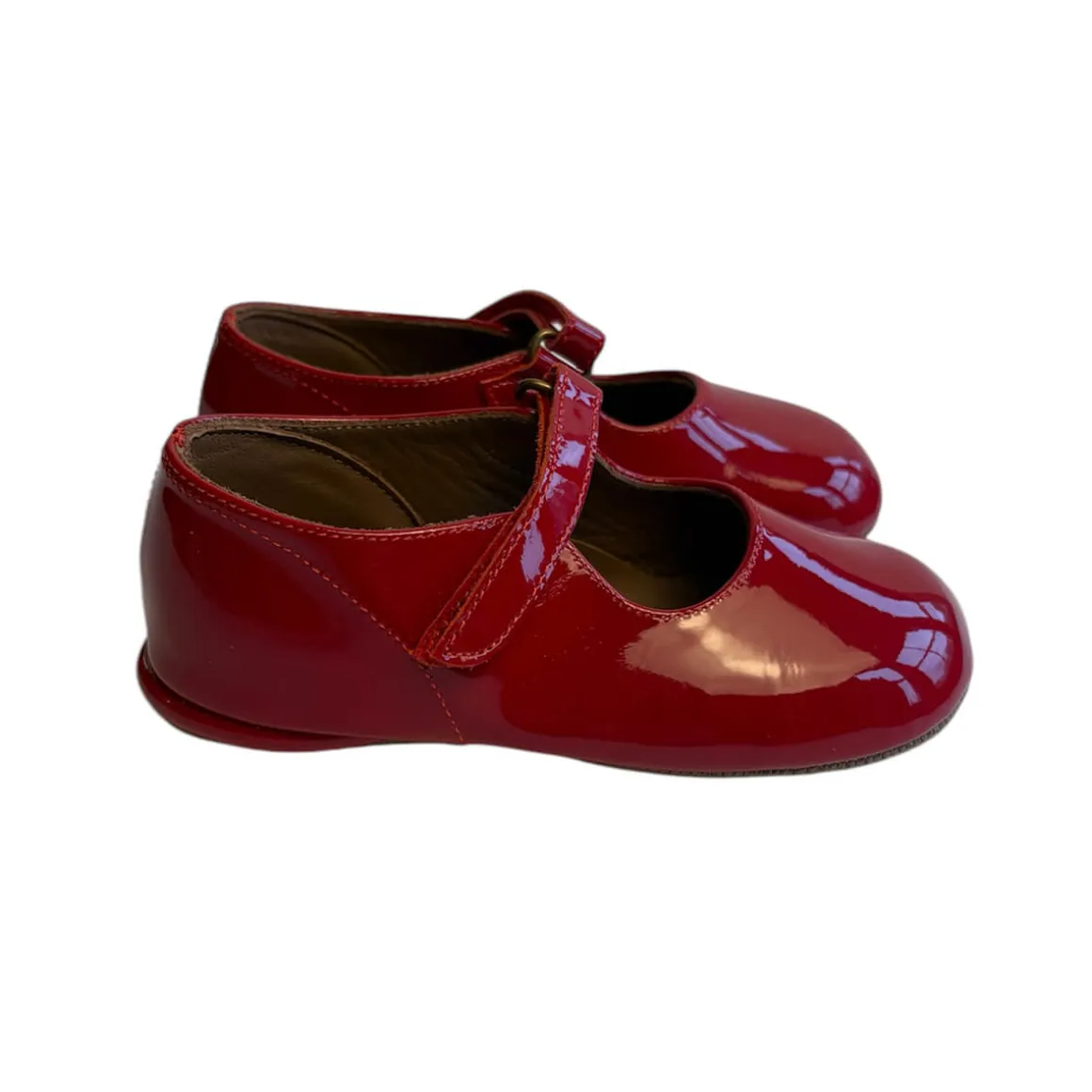 Ginevra Patent Leather Ballet Slippers in Red by PèPè
