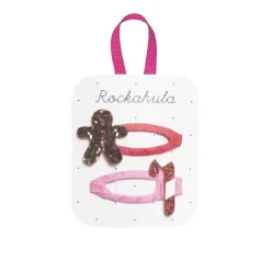 Gingerbread And Candy Cane Hair Clips by Rockahula