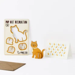 Ginger Cat Pop Out Decoration And Greetings Card by The Pop Out Card Company