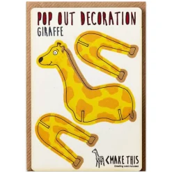 Giraffe Pop Out Decoration And Greetings Card by The Pop Out Card Company