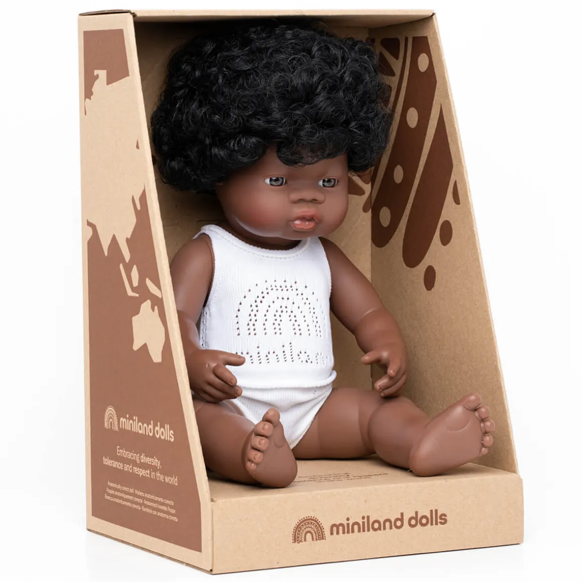 Girl Doll (38cm African) by Miniland