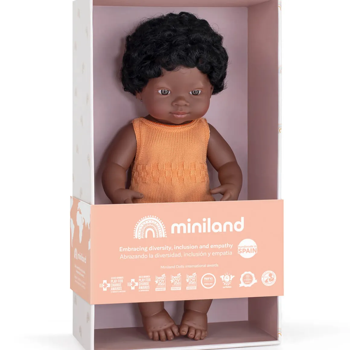 Girl Doll (38cm African) in Melon by Miniland