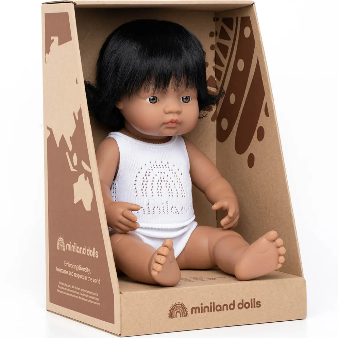 Girl Doll (38cm Hispanic) by Miniland